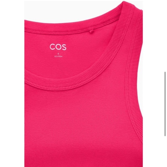 COS Ribbed Tube Tank Midi Dress XS Pink - Picture 4 of 10